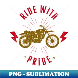 Motorcyclist Proud Biker Motorbike - Instant PNG Sublimation Download - Bring Your Designs to Life