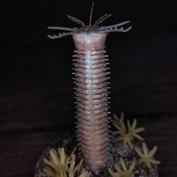 Miniature Bobbit worm sculpture, sea creatures art