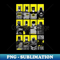 Batman 80 Years Batmen - Unique Sublimation PNG Download - Boost Your Success with this Inspirational PNG Download