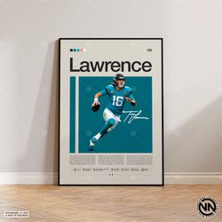 Trevor Lawrence Poster, Jacksonville Jaguars, NFL Poster, Sports Poster, NFL Fans, Football Poster, NFL Wall Art, Sports