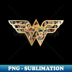 DC Comics Wonder Woman Symbol Build Up Fill - Aesthetic Sublimation Digital File - Unleash Your Inner Rebellion