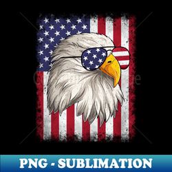 4th Of July USA Flag American Patriotic Bald Eagle Mullet - Creative Sublimation PNG Download - Unleash Your Inner Rebellion
