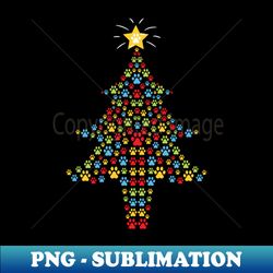 paws Christmas tree - Instant PNG Sublimation Download - Perfect for Sublimation Mastery
