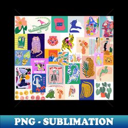 graphic art prints collage - special edition sublimation png file - revolutionize your designs
