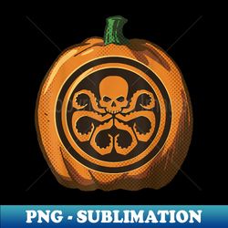 Marvel Hydra Symbol Halloween Pumpkin Graphic - Signature Sublimation PNG File - Perfect for Creative Projects