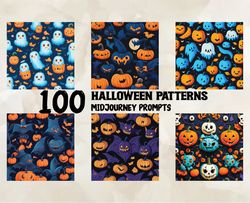 100 Halloween Patterns Midjourney Prompts, Halloween Svg, Cute Halloween, Halloween, Halloween Png 140