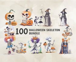 100 Halloween Skeleton Bundle, Halloween Svg, Cute Halloween, Halloween, Halloween Png 153