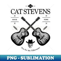 Cat Stevens Guitar Vintage Logo - Exclusive PNG Sublimation Download - Fashionable and Fearless