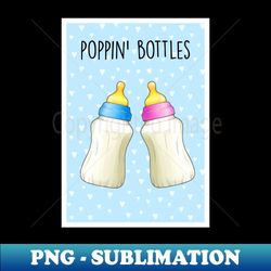 poppin bottles baby blue - exclusive png sublimation download - bold & eye-catching