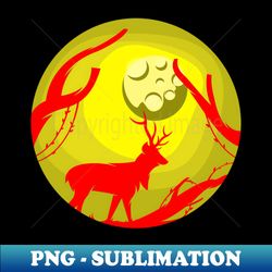 Deer Silhouette - Modern Sublimation PNG File - Add a Festive Touch to Every Day