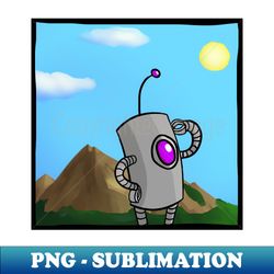 RoBud the Robot Buddy goes exploring - Stylish Sublimation Digital Download - Spice Up Your Sublimation Projects