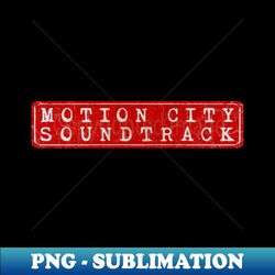 vintage retro plate Motion City Soundtrack - PNG Transparent Digital Download File for Sublimation - Boost Your Success with this Inspirational PNG Download