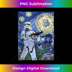 Star Wars Stormtrooper Starry Night Style Portrait Tank To - Futuristic PNG Sublimation File - Channel Your Creative Rebel