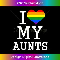 Kids For My Gay Aunties LGBT Baby Clothes I Love My Aunts - Sophisticated PNG Sublimation File - Infuse Everyday with a Celebratory Spirit