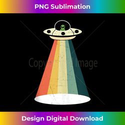 Retro Rainbow UFO Tank Top - Sophisticated PNG Sublimation File - Reimagine Your Sublimation Pieces
