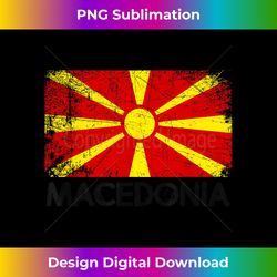 Macedonian Flag T-Shirt  Vintage Made In Macedonia Gift - Bespoke Sublimation Digital File - Pioneer New Aesthetic Frontiers