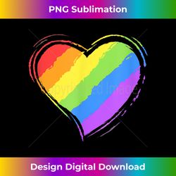 Rainbow Heart - Sleek Sublimation PNG Download - Spark Your Artistic Genius