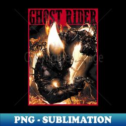 Marvel Ghost Rider Fury Comic Wanted - High-Resolution PNG Sublimation File - Revolutionize Your Designs