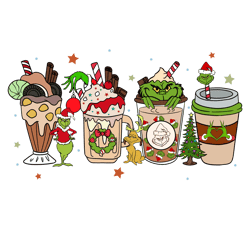 Grinch Christmas Png, Christmas Png, Christmas Coffee Png, Christmas Movie Png, Coffee Lattee Png, Christmas Latte Png