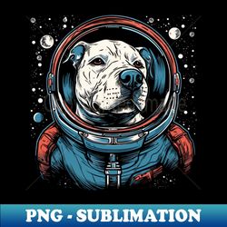 Space Pitbull Astronaut Dog Lover Pitbull Owner Retro Pitbull - Retro PNG Sublimation Digital Download - Capture Imagination with Every Detail