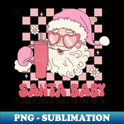 santa baby - decorative sublimation png file - vibrant and eye-catching typography