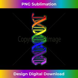 Gay Pride Gift LGBT Rainbow Double Helix DNA Tee - Contemporary PNG Sublimation Design - Lively and Captivating Visuals