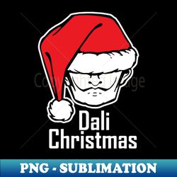 Dali Christmas - White Outlined Version - Unique Sublimation PNG Download - Perfect for Sublimation Art