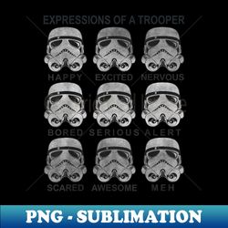 Star Wars Stormtrooper Facial Expressions Graphic - Creative Sublimation PNG Download - Bring Your Designs to Life