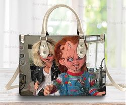 Chucky Halloween Horror Leather Bags, Chucky Lovers Handbag, Chucky Women Bags And Purses
