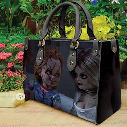 Chucky Halloween Horror Leather Bags, Chucky Lovers Handbag, Chucky Women Bags And Purses