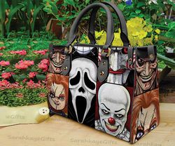 Halloween Horror Leather Bag, Chucky Lovers Handbag, Halloween Horror Women Bag And Purse