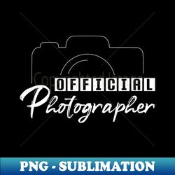official photographer - png transparent sublimation design - bold & eye-catching