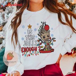 Baby Groot Xmas T-Shirt, Jolly Disney Christmas Gift  Wear Love, Share Beauty