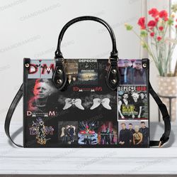 Custom Name Depeche Mode Leather Bag hand bag, Depeche Mode Woman Handbag, Depeche Mode Lovers Handbag