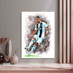 Cristiano Ronaldo Print, Cristiano Ronaldo Poster, Soccer Wall Art, Cristiano Ronaldo Printable, Football Print,-1