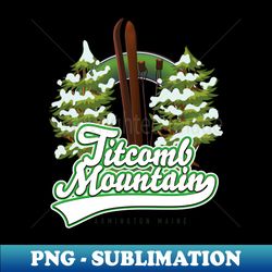 Titcomb Mountain Farmington Maine Ski logo - High-Resolution PNG Sublimation File - Enhance Your Apparel with Stunning Detail