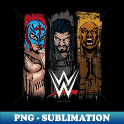 WWE Group Shot Cartoon Panels - Retro PNG Sublimation Digital Download - Unlock Vibrant Sublimation Designs