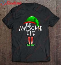 Awesome Elf Group Matching Family Christmas Gift Holiday Shirt, Funny Christmas Sweaters For Family  Wear Love, Share Be