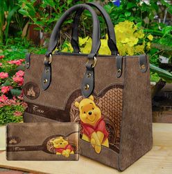 Cute Winnie The Pooh Leather Bag, Pooh Women Bags And Purses, Pooh Lovers Handbag