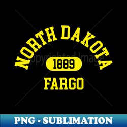 North Dakota Vintage Logo Black ver - Vintage Sublimation PNG Download - Unleash Your Inner Rebellion