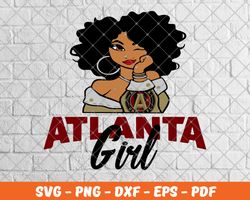 Atlanta Falcons girl, girl MLS logo Svg, MLS lover svg, Afro svg, Football Teams svg, Sport Teams, MLS logo svg, Cricut,