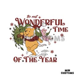 Winnie The Pooh The Most Wonderful Time Of The Year SVG