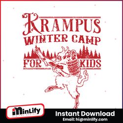 Krampus Winter Camp Christmas Festive Snowman SVG File