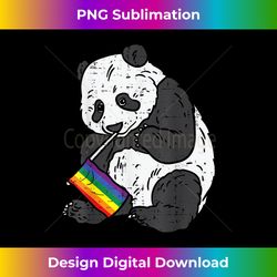 panda bear rainbow flag gay pride lgbt animal lover gi - futuristic png sublimation file - chic, bold, and uncompromising