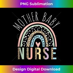 Mother Baby Nurse Rainbow Leopard Postpartum Nursing Student Tank - Sublimation-Optimized PNG File - Animate Your Creative Concepts