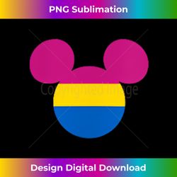 Disney Mickey Classic Mickey Rainbow Pansexual Pocket Tank Top - Sleek Sublimation PNG Download - Animate Your Creative Concepts
