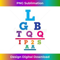 LGBTQQIP2SAA Gay Pride Expanded LBGT Rainbow Eye Chart Tank Top - Luxe Sublimation PNG Download - Spark Your Artistic Genius
