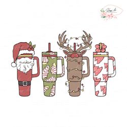 Retro Obsessive Cup Disorder Christmas Santa SVG File