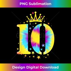 Colorful Tie Dye Tenth 10 Year Old Girls 10th Birthday - Vibrant Sublimation Digital Download - Chic, Bold, and Uncompromising