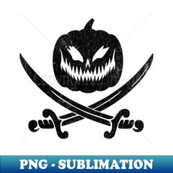chuckle blades laughing pumpkin head  cross swords halloween - modern sublimation png file - revolutionize your designs